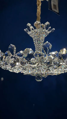 Lamp Crown Crystal Lamp Bright Living Room Dining Room Villa Hotel Crystal Chandelier
