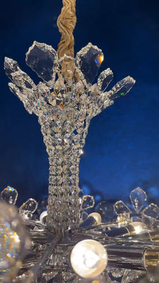 Lamp Crown Crystal Lamp Bright Living Room Dining Room Villa Hotel Crystal Chandelier