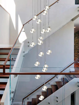 Crystal Chandelier Living Room Lamp Duplex Stair Lamp For Modern Atmosphere