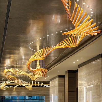 LED Hollow Glass Chandelier For Hotel Villa Market Club Loft And Stairs