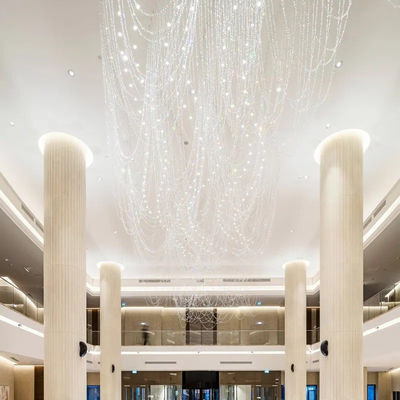 Crystal Luxury Duplex Villa Stairwell Chandelier Living Room Ceiling Lamp Household High-Grade Customized Lamps