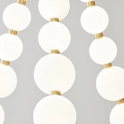 Restaurant Tea Room Ceiling Lamp Modern Simple Style Acrylic Glass Ball Chandelier