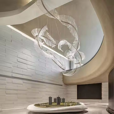 Control Mode Remote Control LED Chandelier For Villa Staircase And Club KTV