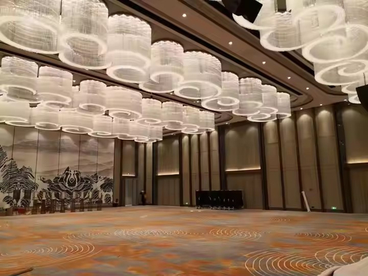 Customized K9 Crystal Chandelier for Hotels Banquet Halls Large Round Oval Shape Flush Mount with Project Installation Service