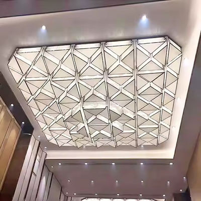 Zhongshan City New Design Rectangular Geometric Pattern LED Lamp Aluminum Body Chandelier Suitable For Restaurant Restaurant Project