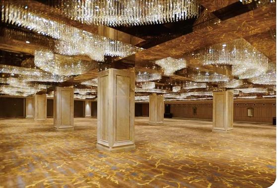 Modern Hotel Lobby Wedding Banquet Hall Special Artistic Custom Crystal Chandelier Hotel Engineering Light Chain Crystal LED Ceiling Chandelier