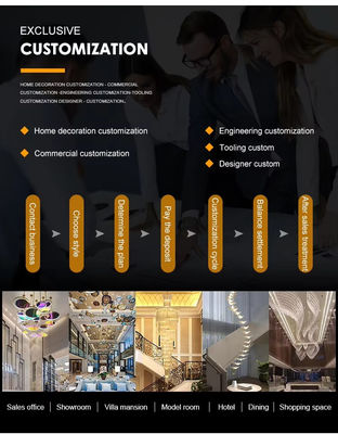 New Product Decorative Light Ballroom Shopping Center Lighting Hotel Lobby Large Chandelier Luxury Ceiling Crystal Light