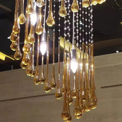 Hotel Wedding Contemporary Indoor Decoration Modern LED Ceiling Hanging Light Villa Hotel Staircase Luxury Crystal Chandelier