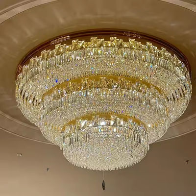 Hotel Wedding Contemporary Indoor Decoration Modern LED Ceiling Hanging Light Villa Hotel Staircase Luxury Crystal Chandelier