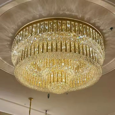 Hotel Wedding Contemporary Indoor Decoration Modern LED Ceiling Hanging Light Villa Hotel Staircase Luxury Crystal Chandelier