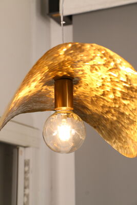 Hand Forged Metal French Large Brimmed Bowler Hat Chandelier Rugged Elegant Solid Metal Chandelier