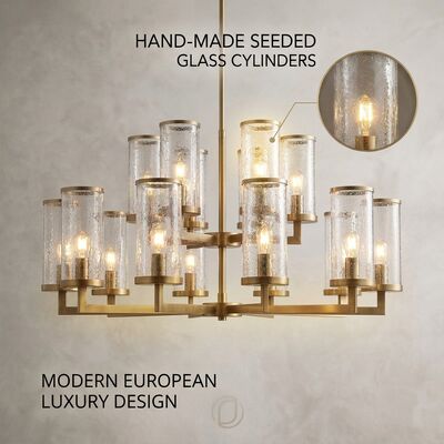 Banquet Hall Crystal Ribbon Chandelier European Style Custom Pendant Light LED 100W-300W 220V-240V Brushed