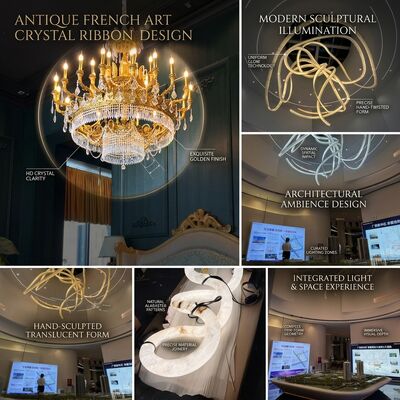 Classical High End European Style Crystal Candle Chandelier 220-240V for Grand Hotel Lobby