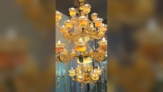 Kula pozioma owalna kamienna alabaster restauracja lampa wisząca schody kreatywna