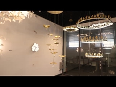 Hotel Lobby Maple Leaf Chandelier Inżynierowie specjalne urządzenia oświetleniowe ze szklanymi osłonami