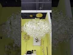 Moderne schody do salonu Moderne wysokiego sufitu żyrandol z przyciemnialnym aluminium akrylowe światło LED