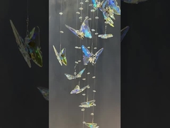 Luxury Artistic Butterfly Glass Ceiling Light Lustreers For Hotel Villa Restaurant Wedding Decor