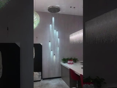 Niestandardowa duża nowoczesna prosta ręczna lampka z podwieszonego szkła światło północna kreatywna lampa sufitowa dla hotelu Lob