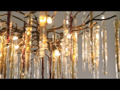 Z bliska: Eleganckie, nowoczesne, wysokiej jakości lampy sufitowe CRI do dekoracji salonu