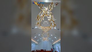 Indywidualny żyrandol z kryształowej wstążki do sal bankietowych, klubów, lobby hotelowych Dział sprzedaży