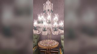 Lampa sufitowa LED E14 ze świecą kryształową, wodoodporna, odporna na zabrudzenia