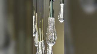 Nordycki współczesny wisiorek LED Light Home kryty sypialnia tło lampa sufitowa długa rurka ze szkła kryształowego