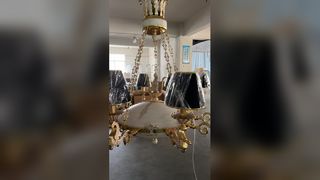 Elektryczna biała szklana lampa stołowa LED do użytku domowego w kształcie kwiatu lotosu 110V