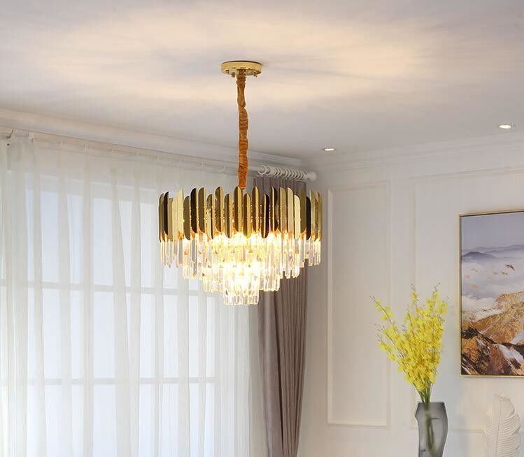 ODM Modern Hanging Crystal Pendant Chandelier Lights AC85V To 265V