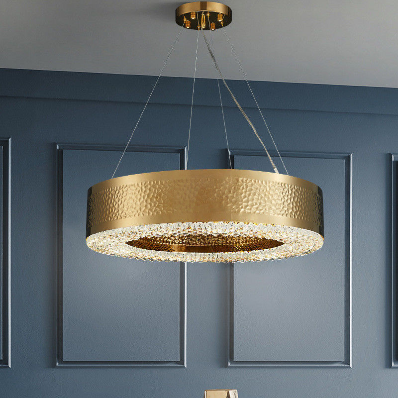 ODM Crystal Custom Pendant Light Fixtures ISO9001 Rust Prevention