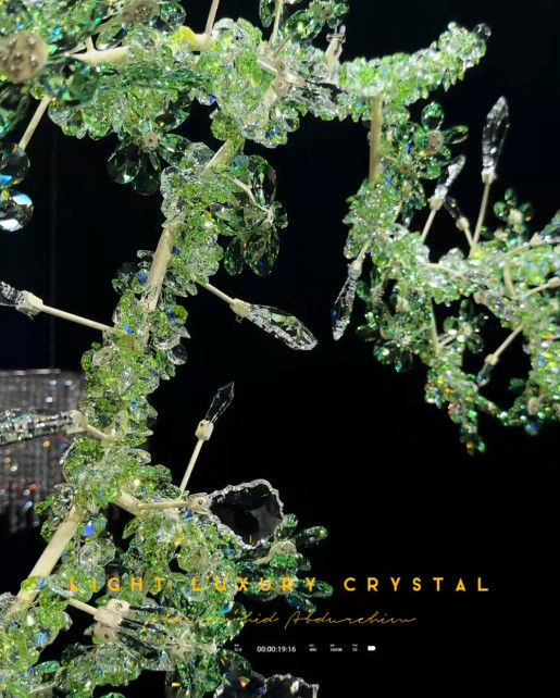 Unique Large Chandeliers Luxury Metal Crystal Floral Chandelier Luxurious Elegant