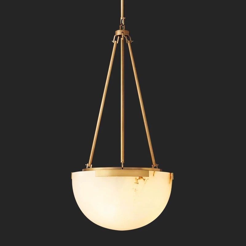 Antique Hotel Decoration Eggs Shape Natural Cloud Stone Chandelier