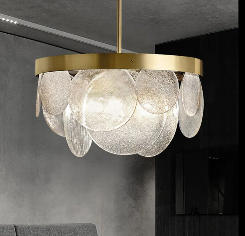 Wholesale Modern Indoor Minimalist Round LED Pendant Lamp Restaurant Decoration Drop Lights Nordic Luxury Glass Pendant Light