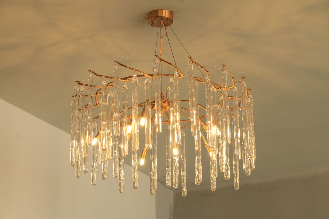 Modern Luxury Gold Chandelier for Kitchen & Wedding New Home Pendant Light with Remote Control Decorative Ceiling Lighting