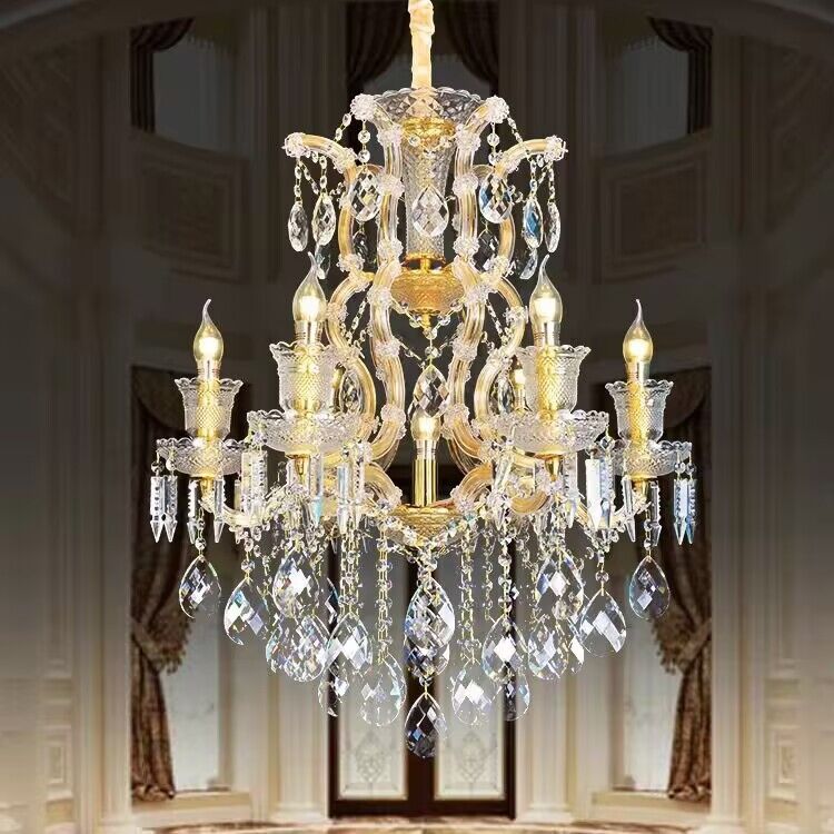 High End European Style Crystal Candle Chandelier 220-240V for Museum Historic Building