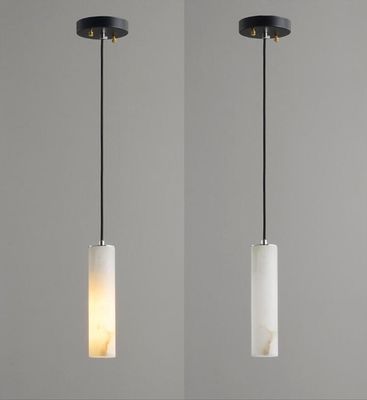AC265V Współczesna Kuchnia Nowoczesne Lampy Dekoracyjne Naturalny Marmur Alabaster Lampa Sufitowa