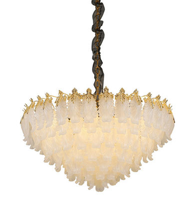 Villa Hotel Złoty kryształowy żyrandol Wisząca lampa L52 * H33cm AC85V do 265V
