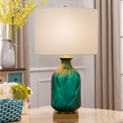 Moderne lampy stołowe ceramiczne z zielonym kolorem do sypialni