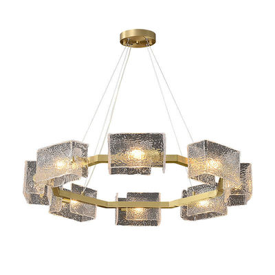 H65 Mosiężne Współczesne Nowoczesne Lampy Dekoracyjne Water Ripple Glass Light Tricolor