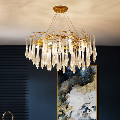 Żyrandol z kroplami wody High End Lampy wiszące AC220V 5m2 -35m2