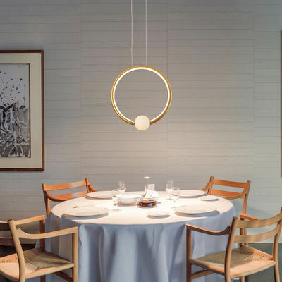 Lekka prosta wyspa kuchenna Nowoczesna lampa wisząca z pierścieniem LED Circle Lights 19W 25w