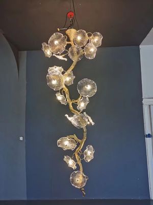 Niestandardowa lampka 51W do 60W Grzyby Liść Nowoczesne pionowe ekstra duże żyrandolki