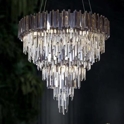 Nowoczesna współczesna dostosowana lampa wisząca Chrome i kryształowy żyrandol AC240V