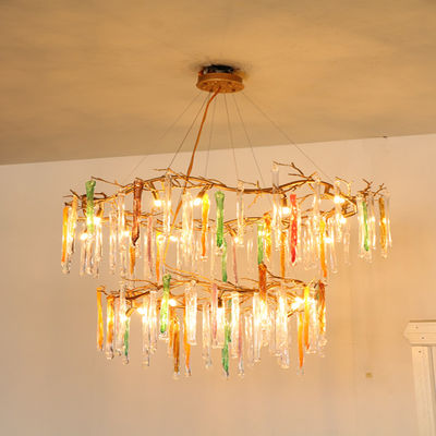 2 lata gwarancji Metalowe luksusowe lampy sufitowe do wysokiej klasy żyrandola w salonie