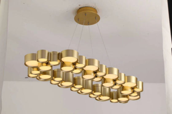 LED Akrylowe złoto żywicy Kreatywny żyrandol Csutom Kolor 3000 - 6000K