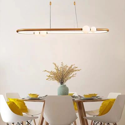 Nordic Simple Gold Paint Scrub Ring Chandelier Nowoczesny Wisiorek Światło ODM AC110V