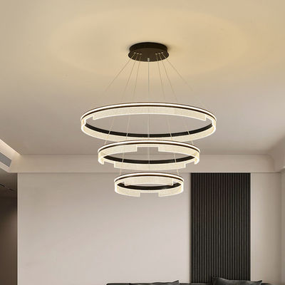 Materiał polerowania metalu LED współczesny okrągły żyrandol 20 - 30m2