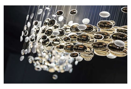 Zindywidualizowany Lobby Hotelowy Owal Art Lustre Glass Extra Large Lustreers