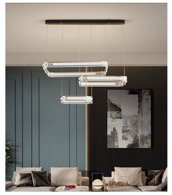 Akrylowy lampkarz Walcowy żyrandol Trójkolorowy LED 270W 250W