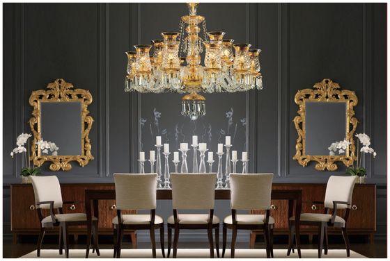 Styl europejski Starożytny francuski Baccarat Kryształowy żyrandol Kreatywny High End Club Kryształowa lampa