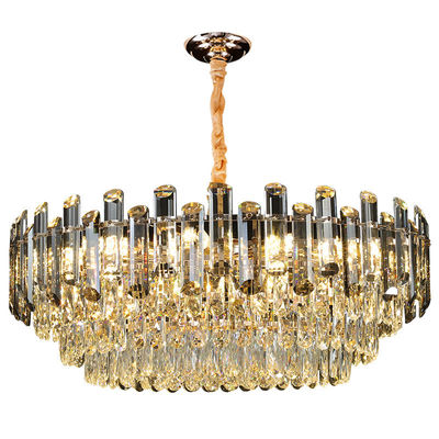 S Gold Smoke Grey K9 Crystal Chandelier Piekarniczy lakier Polerowanie